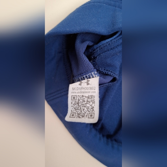 Under armour womens blue small cross back athletic active padded sports bra run - Picture 6 of 7